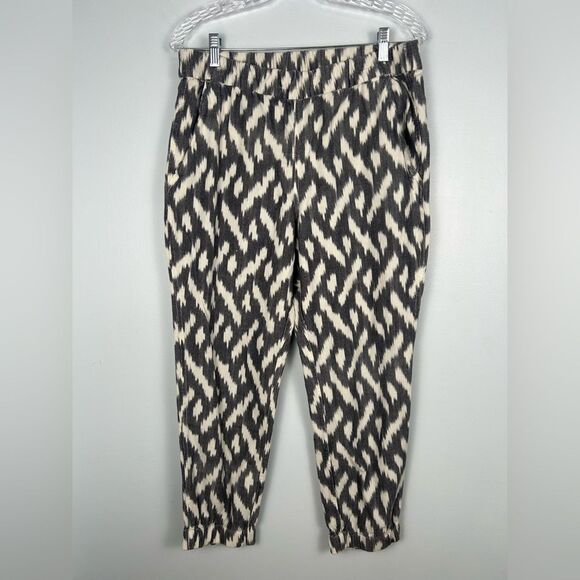 J. Crew Seaside Jogger Pant Ikat Print Pull-On Elastic Waist Pockets Cotton 10 - Picture 1 of 16